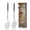 Sliver-2Pcs, variant on Yellow 4Pcs Stainless Steel Kitchen Utensil Set with Wooden Handles