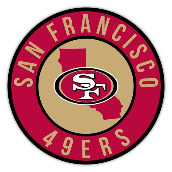 San Francisco 49ers 12" State Circle Sign