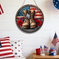 thumbnail image 6 of Sruoe Independence Day America Wooden Hanging Decoration Patriotic Round Wall Decor For Home And Porch Festival Celebration Hanging Board Decoration, 6 of 6