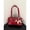 Red, no pendant., variant on Korean Instagram Style Belt Buckle Baguette Shoulder Underarm Handheld Bag Polyester Mini Commute Bag Niche Design Spacious Tote Bags in Black for Daily Outfits
