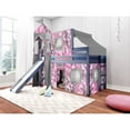 thumbnail image 5 of JACKPOT Solid Wood Prince & Princess Low Loft Twin Bed in Blue/Pink Camo, 5 of 6