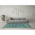 thumbnail image 3 of Ahgly Company Indoor Square Persian Light Blue Traditional Area Rugs, 8' Square, 3 of 4