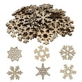 thumbnail image 4 of 50 Pcs Wooden Ornaments for Christmas Tree, Unfinished Wood Slice Cutouts for Hanging Crafts and Holiday Decorations, 4 of 8