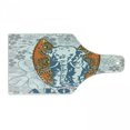 thumbnail image 1 of Animal Cutting Board, Surfboards and Floral Backdrop Aloha Athlete Sports, Decorative Tempered Glass Cutting and Serving Board, Wine Bottle Shape, Slate Blue Pale Grey, by Ambesonne, 1 of 1