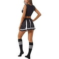 thumbnail image 4 of Riforla Cheerleading Student Sports Day Cheerleading Competition Dress Top Skirt Set Black XL, 4 of 7