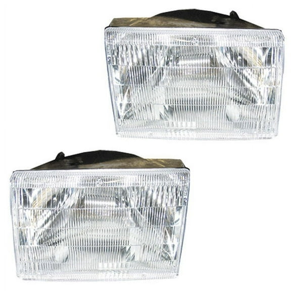 For 93-98 Grand Cherokee Headlight Headlamp Halogen Head Light w/Bulb SET PAIR