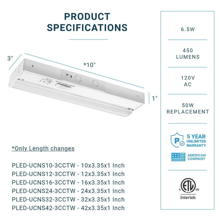 Parmida under cabinet lighting outlet