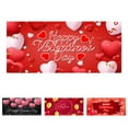 Table Runners Valentine's Day Garage Door Hanging Flag Banner Red Heart