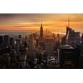thumbnail image 2 of Ruiz Dueso, Jorge 32x23 Black Ornate Wood Framed with Double Matting Museum Art Print Titled - Manhattans light, 2 of 4