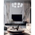 thumbnail image 2 of Dainolite 56W Chandelier in Matte Black w/ Clear Pattern Acrylic, 2 of 3