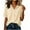 Yellow, variant on Fancifize Short Sleeve Hoodies for Women V Neck Striped Button Down Shirts Casual Loose Blouses Summer Hooded Tops