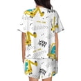 thumbnail image 3 of Bixox Women's Dinosaur on Excavator Printed Pajama Set 2 Piece Lounge Set Top and Shorts Soft Pajamas, Shorts with Pockets, 3 of 7