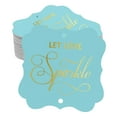 thumbnail image 1 of Inkdotpot Real Gold Foil Let Love Sparkle Wedding Tags Favor Bracket Shape Hang Pack Of 50 Paper Tags, 1 of 1