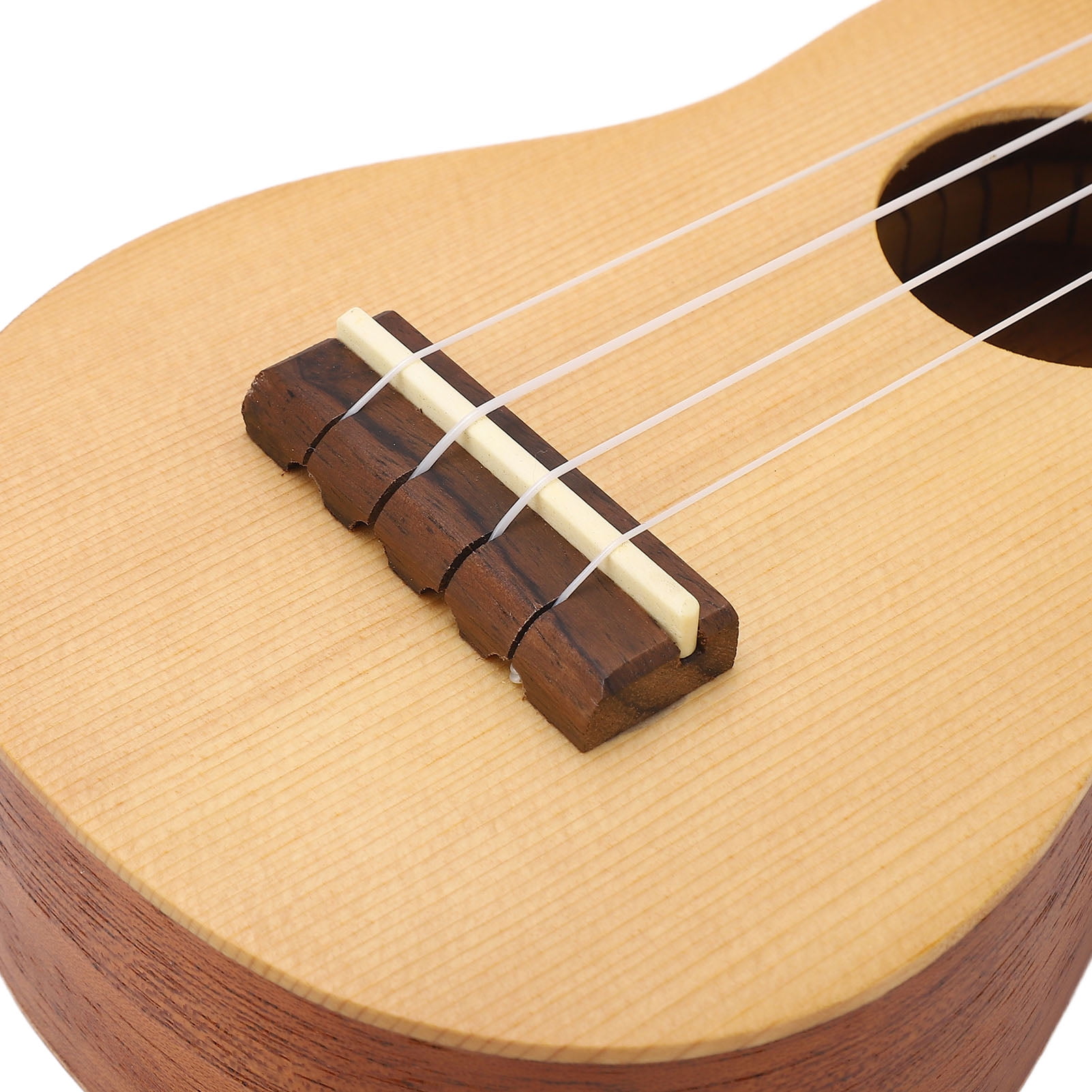 BIMZUC 16 Inch Solid Spruce Wood Ukulele Mini Concert 4 String Guitar for Beginners & Professionals