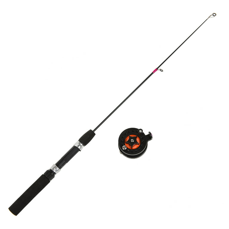 Moobody Telescoping Ice Fishing Rod Set Mini Pole Winter Ultra-Light Ice Fishing Reel Set Fishing Tackle Tool, Size: A62T