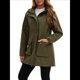 thumbnail image 1 of Chaquetas Softshell Impermeables para Mujer, Abrigos Cálidos con Forro y Capucha, Chaqueta Impermeable Larga. Verde XXXL, 1 of 10