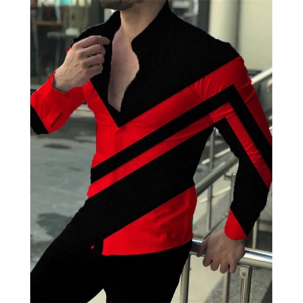 Camisas sociales de lujo para hombres, camisas con botones de solapa, blusas casuales con estampado a cuadros, blusas de manga larga, blusas tipo cárdigan para fiesta de graduación para hombres 2024
