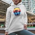 thumbnail image 2 of Summer Time Paradise Florida Beach, White Hooded Sweatshirt or Hoodie, Small, 2 of 5