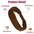 thumbnail image 3 of Unique Bargains 4pcs Elastic Twisted Knot Wide Hairbands Black,Brown,Deep Gray,Light Gray, 3 of 7
