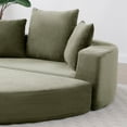 thumbnail image 4 of Convertible Sofa Couch Bed,Multi-Functional,Circular Bed,Adjustable Futon Sofa,No Assembly Compressed Corduroy Floor Lounge Sofa for Apartment Office Bedroom Living Room (Green), 4 of 9