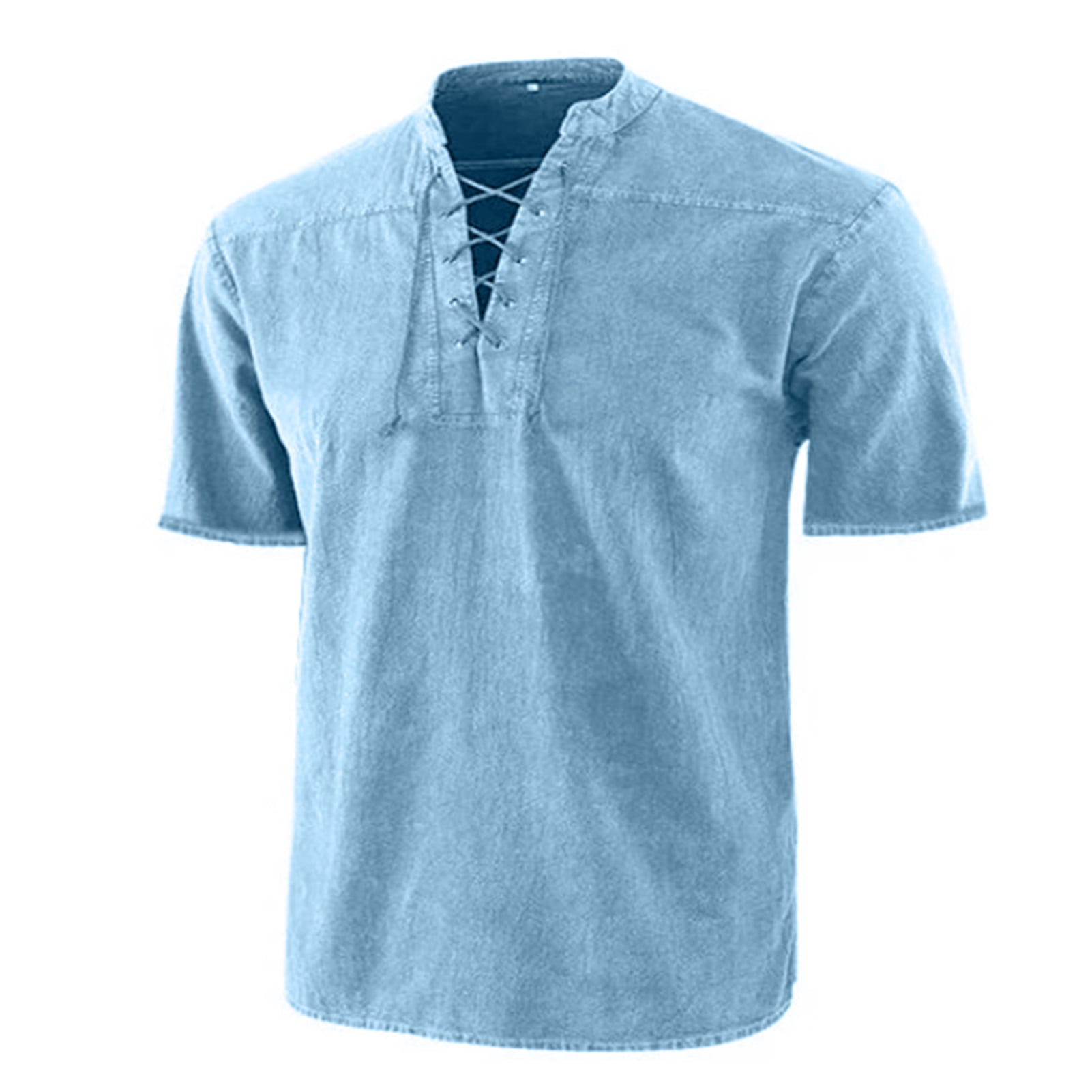 men's lace up front shirts
