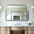 thumbnail image 2 of Tyler Dillon Bright Silver Wood Framed Mantel and Wall Mirror 48"W x 34"H, 2 of 8