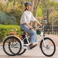 thumbnail image 2 of Viribus Carbon Steel 3 Wheels Electric Tricycle with Battery for Adult, White, 2 of 11