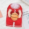 thumbnail image 4 of Dog Basketball Costume with Ball Dog Basketball Apparel Pet Outfit Halloween Dog Dress up Attire, 4 of 7