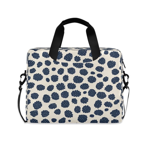 16inch Laptop Briefcase, Business Laptop Bag with Detachable Strap & Padded Compartment, Water-Resistant Polyester,Black and White Pattern
