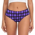 thumbnail image 1 of Balery purple argyle Ropa Interior de Algodón para Mujer con Dibujo – Braguitas Cómodas y Elásticas, Estilo Clásico-Medium, 1 of 6