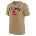 thumbnail image 2 of Men's Nike Heather Light Brown Arizona Wildcats Legacy Arch Tri-Blend T-Shirt, 2 of 3