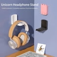 thumbnail image 4 of Headphones Accessories Under Desk Wall Mounted Strong Adhesive Earphone Display Rack Headset Hanger Headset Stand Holder Headphones Controller Stand PINK, 4 of 8