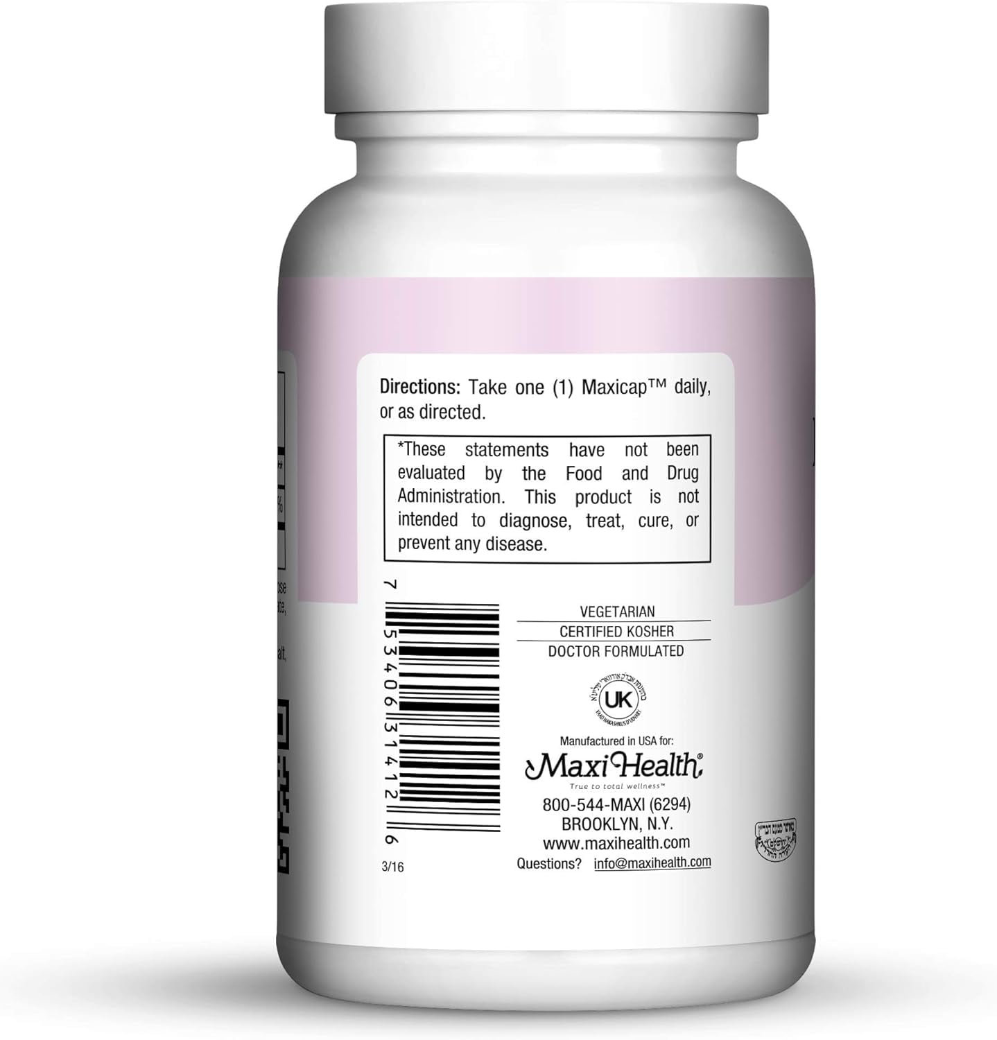 Maxi Health Biotin 5000 mcg – Hair, Skin & Nails Supplement – Vegetarian Capsules – 120 Count