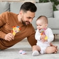 thumbnail image 6 of KABOER 3 Pcs Baby Soft Rattles Toys, Baby Sensory Rattle Toys, Plush Animal Rattle Toys, Infant Squeak Sound Sensory Toys for 0-6 Months Newborn, 6 of 7