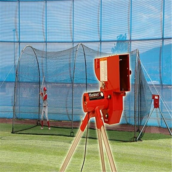 Heater Sports HTRSB699NBF 24 ft. Softball Pitching Machine & Cage Combo