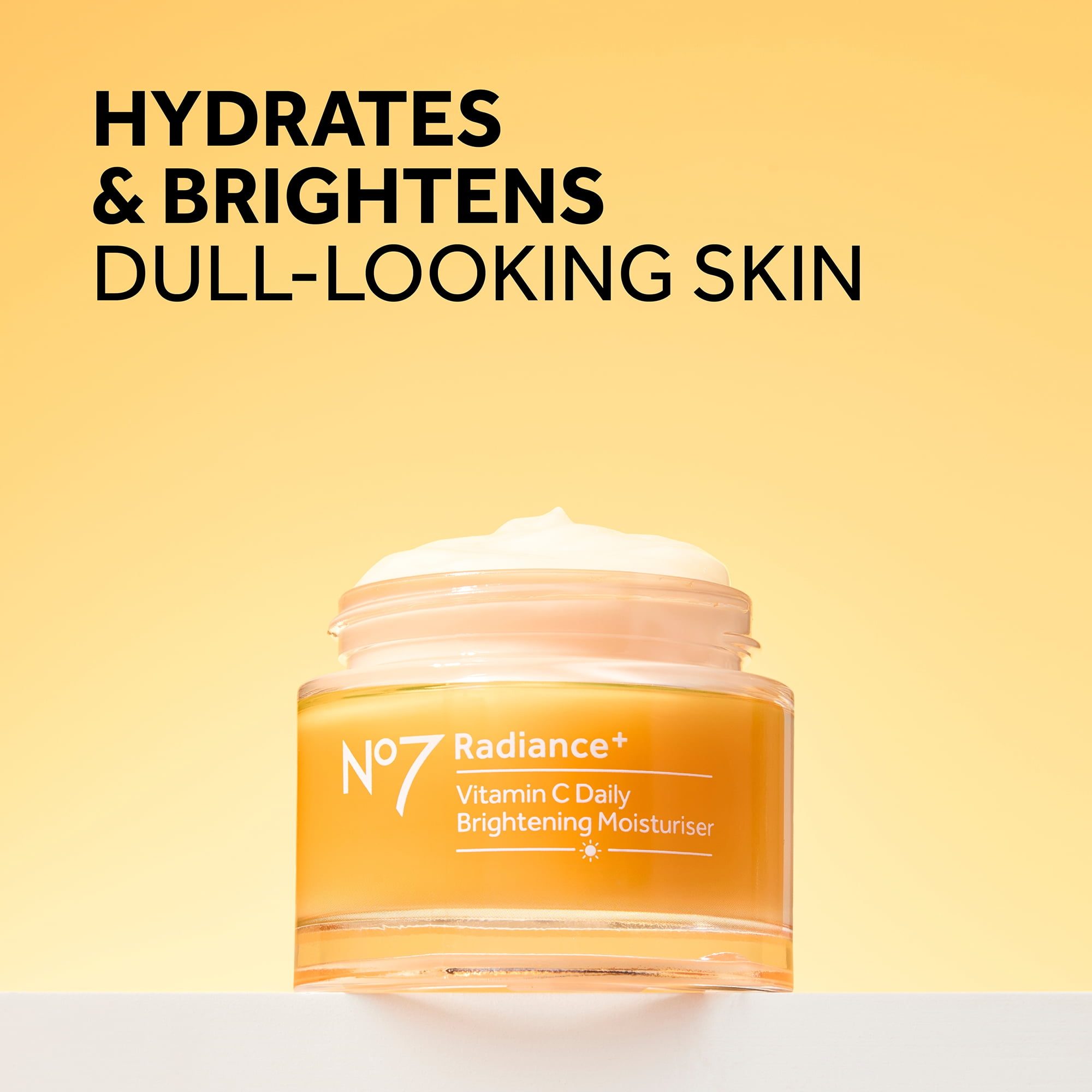 No7 Radiance+ Vitamin C Daily Brightening Face Moisturizer for Dull Skin, All Skin Types, 1.69 oz