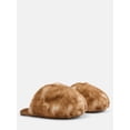 thumbnail image 2 of Joyspun Women’s Faux Fur Puff Scuff Slippers, 2 of 6