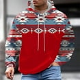 thumbnail image 2 of LEEy-world Sweatshirts Men'S Pullover Hoodies, Thermal Warm Winter Hooded Sweatshirt, Sports Running Workout Hoodie Red,L, 2 of 3