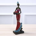 thumbnail image 3 of Fityle - Estatua africana de mujer de pie, escultura de resina negra, figuras para el hogar como se describe, 3 of 9