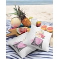 thumbnail image 3 of Pack of 2 Outdoor Pillow Covers, Watercolor Flowers Perfume Bottle Waterproof Square Throw Pillowcase Cushion Decorative Pillow Covers for Couch Patio Tent, 18x18 in, 3 of 6