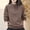 A1 Coffee, variant on Pumxq Women's Oversized Fleece Pullover Tops Mock Stand Henley Collar Quarter Button Raglan Long Sleeve Sweatshirts Thermal Warm Ribbed Hem Fall Lounge Casual Outfits Black M