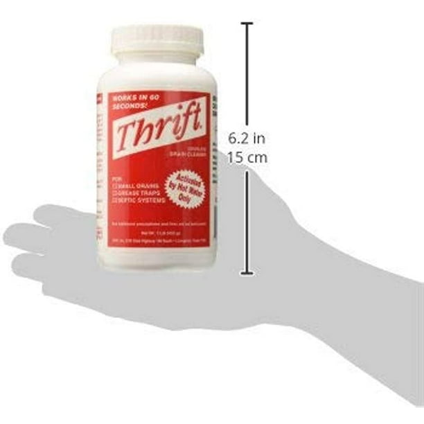 Thrift T100 Alkaline Based 1Pound Granular Drain Cleaner (2(Pack