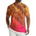 thumbnail image 2 of Youpwaven Men's Hawaii Tropical Graphic T-Shirt, All-over Palm Tree Sunset Print Summer Tee, Casual Short Sleeve Crew Neck Beach Top, Soft Vacation Apparel, 2 of 7
