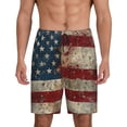 thumbnail image 1 of Balery American Flag1 Pantalones cortos de pijama de punto de algodón para hombre con cinturilla y bolsillos-4X-Large, 1 of 6
