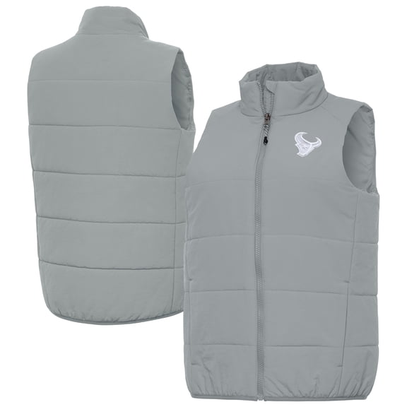 Women's Antigua Gray Houston Texans Experience Full-Zip Vest