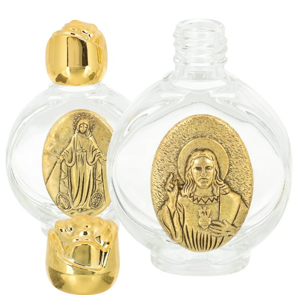 2 Pcs Holy Water Bottle Vintage Ornaments Glass Bottles Blessing Holder Wedding Party Favors Refillable Travel