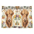 thumbnail image 7 of Yayeee Kitchen Curtains Tier Pair Light Filtering 27"x24" Rod Pocket Short Cafe Window Panel, Floral Cow, 7 of 7