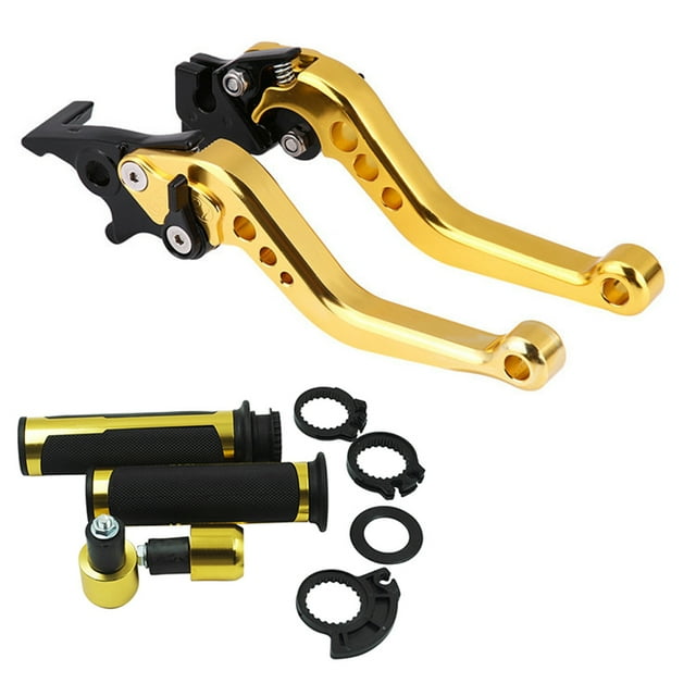 Motorcycle Handlebar Brake Master Cylinder Clutch Lever Set Left & Right Handle Lever + Hand Grips + Handlebar Ends for 7/8'' 22mm Handlebar Motorcycle