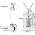 thumbnail image 6 of Stainless Steel Christian Cross Serenity Prayer Religious Pendant Necklace, 6 of 8