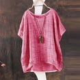 thumbnail image 5 of Womens Plus Size Tops Loose Button Shirt Top Stand Solid Color Sleeve Collar Casual Women's Shirt Women's Shirt, 5 of 6